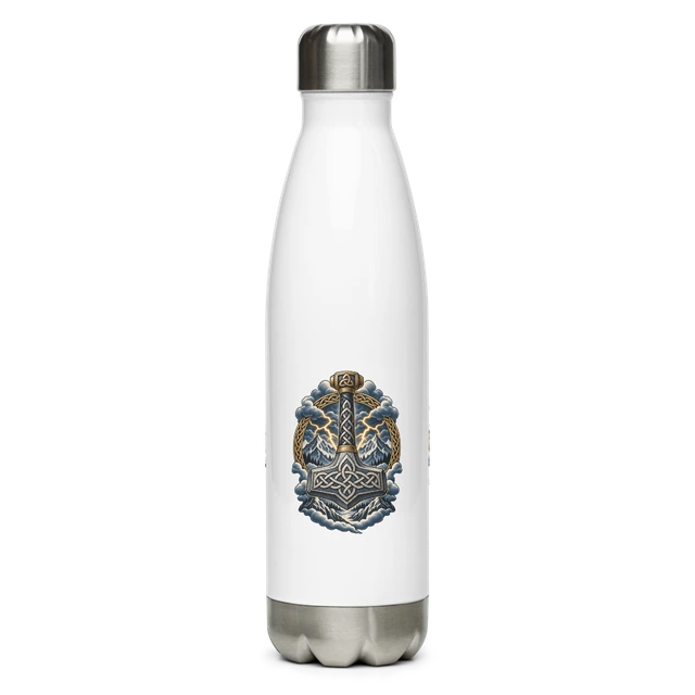 Water bottle with Thor — Storm Forged artwork