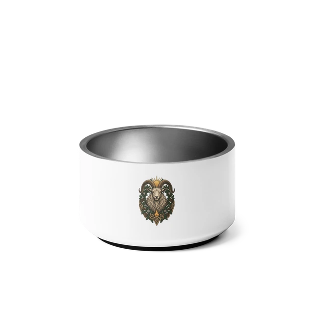 Pet bowl with Yule — Evergreen Guardian artwork