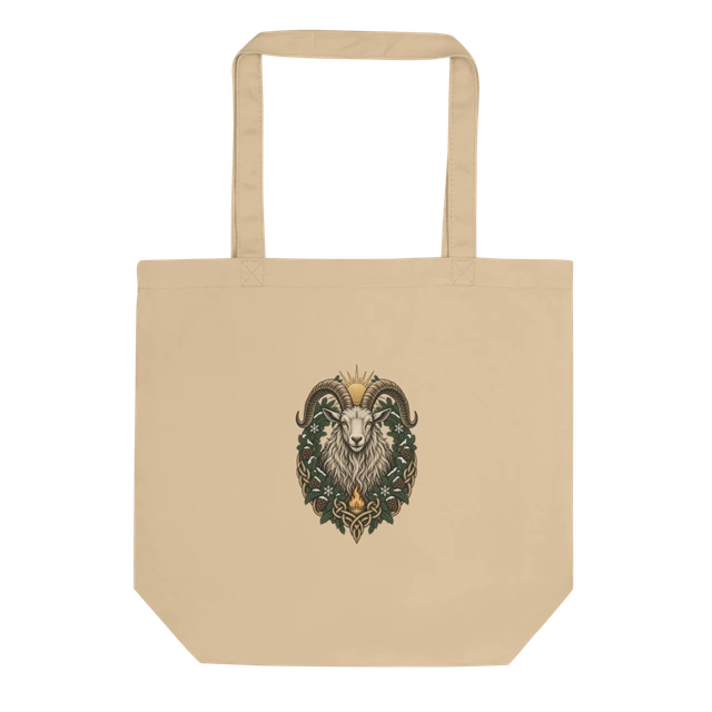 Owner tote with Yule — Evergreen Guardian artwork