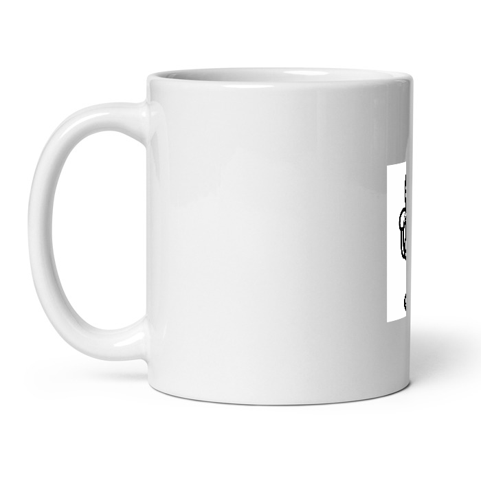Barber Chair on White Glossy Mug