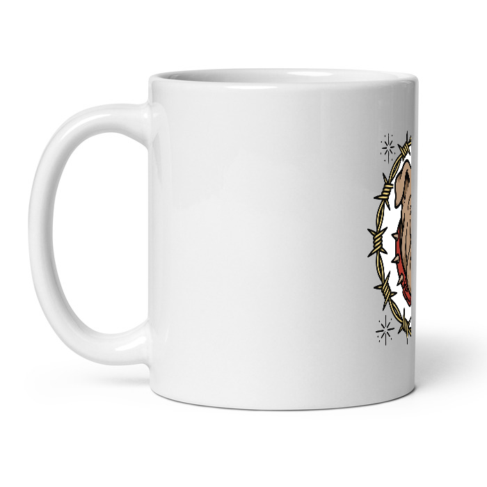 hp-mug-fun-bulldog-tattooflash on White Glossy Mug — product photo