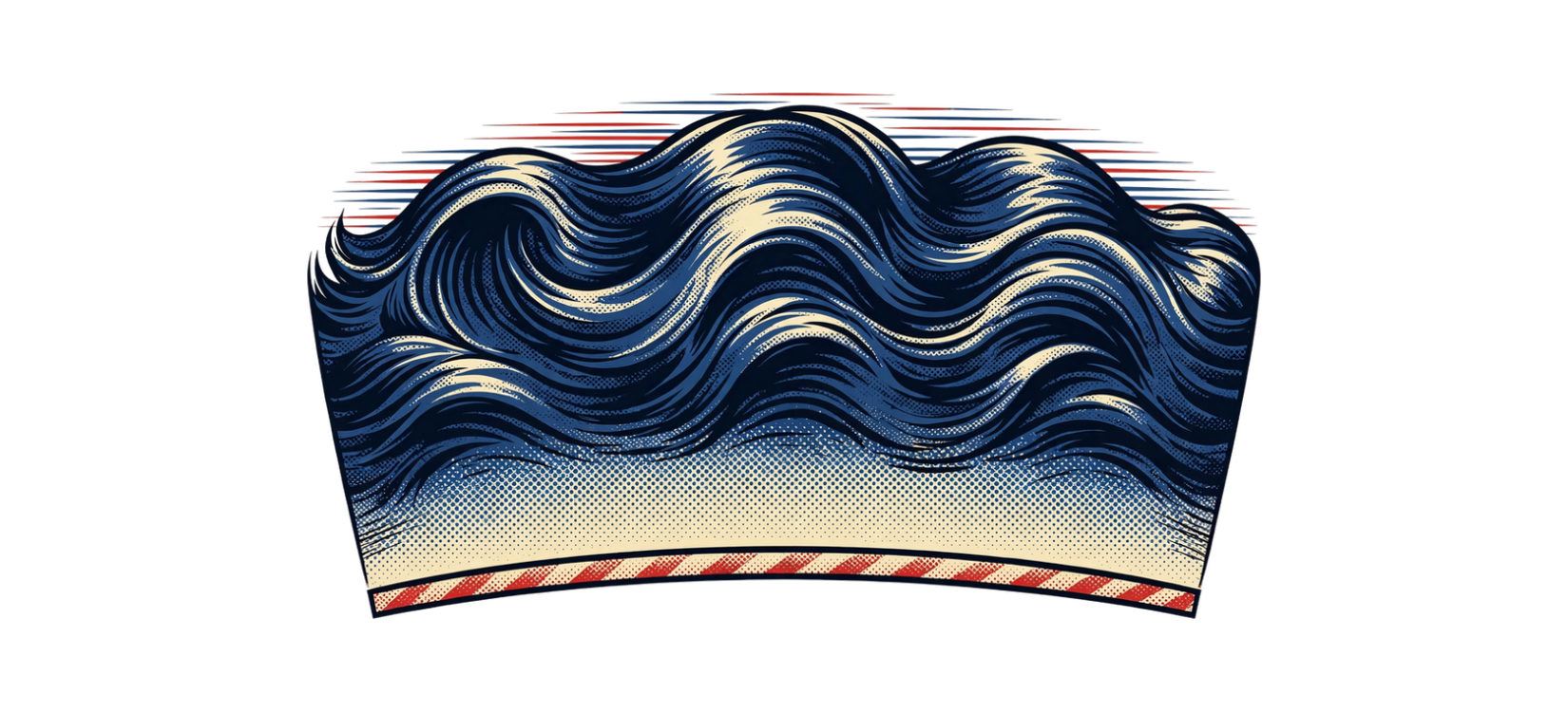 Waves Halftone — exact print artwork