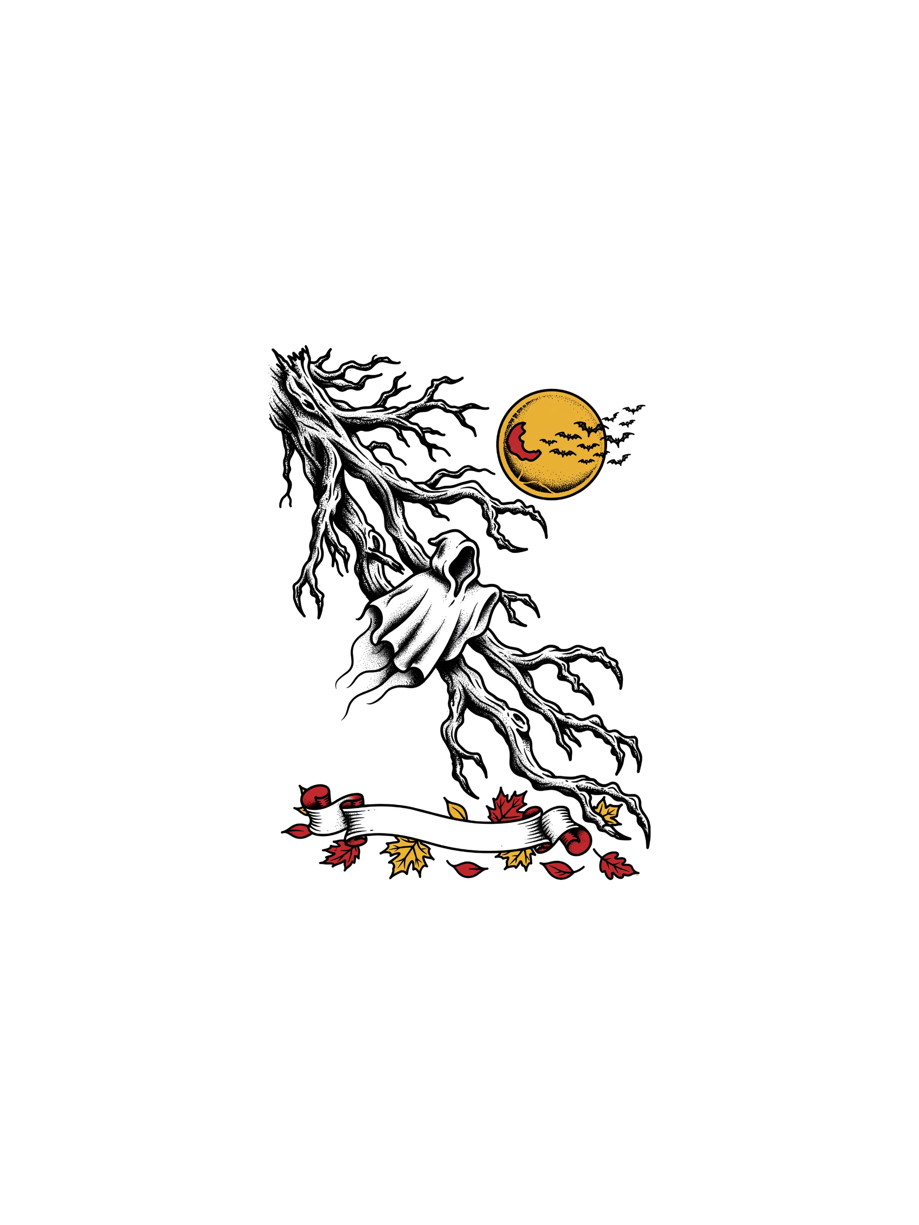 Halloween Hauntedforest Tattooflash — exact print artwork