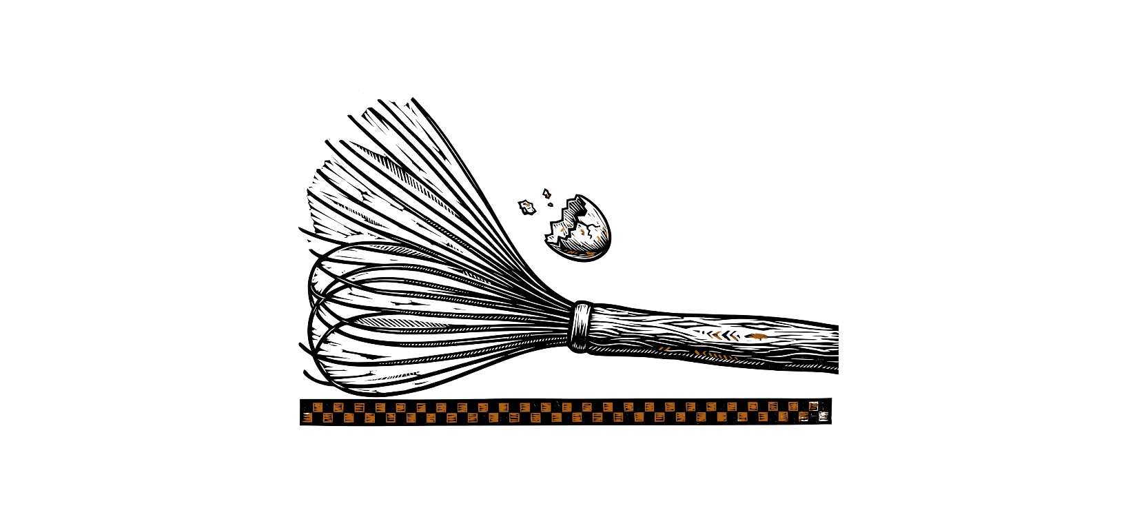 Whisk Woodcut — exact print artwork