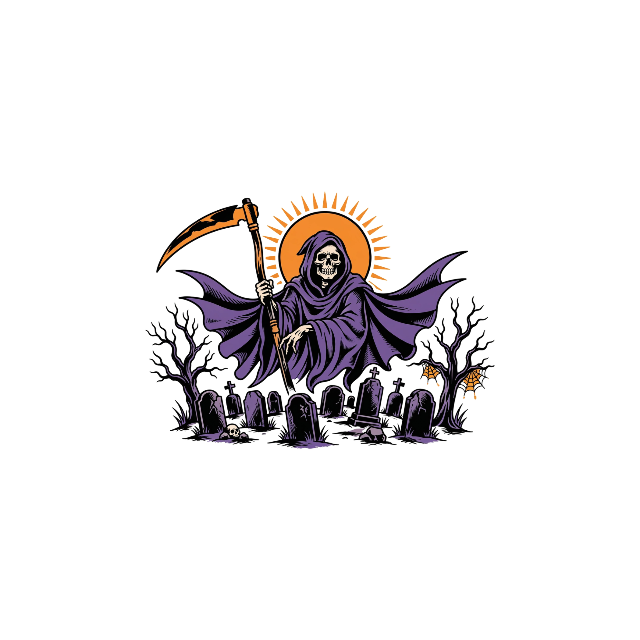 hp-hoodie-gift-halloween-reaper on Unisex Heavy Blend Hoodie — exact print artwork