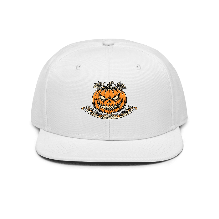 hp2-hat-gift-halloween-jackface on Otto Cap Snapback — Front dtf hat