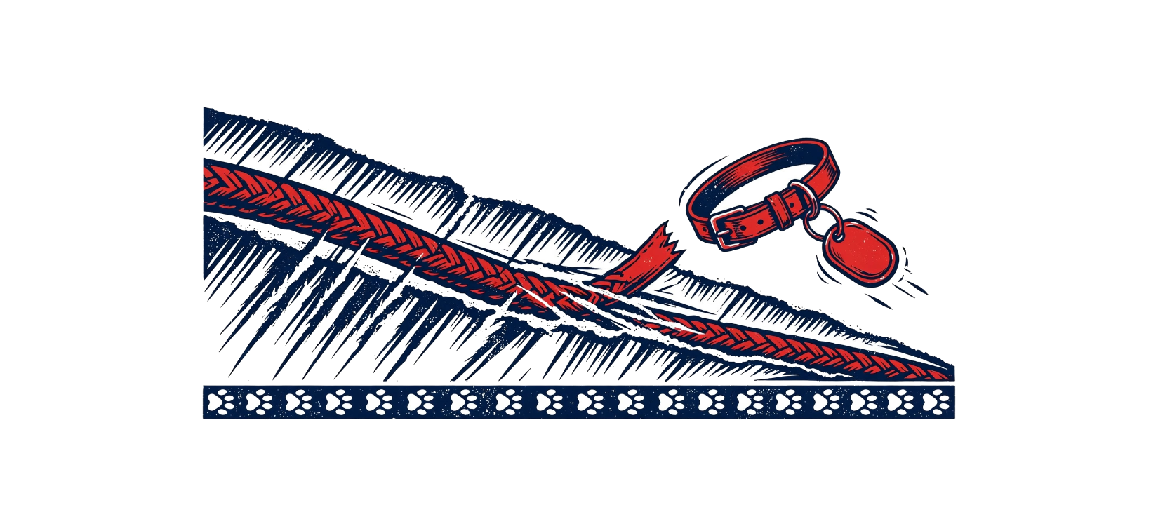 Leash Tear — exact print artwork