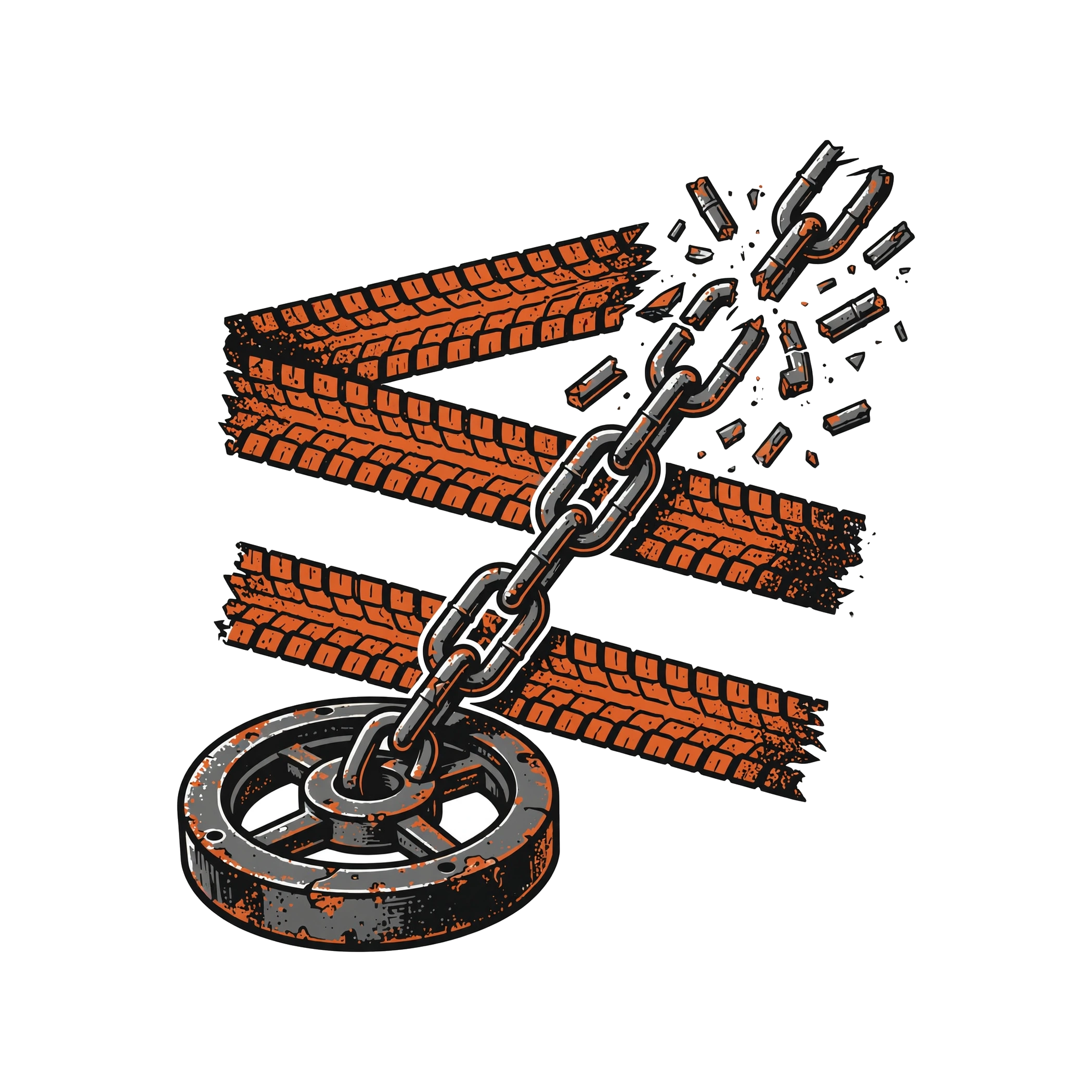 Chain Rise — exact print artwork