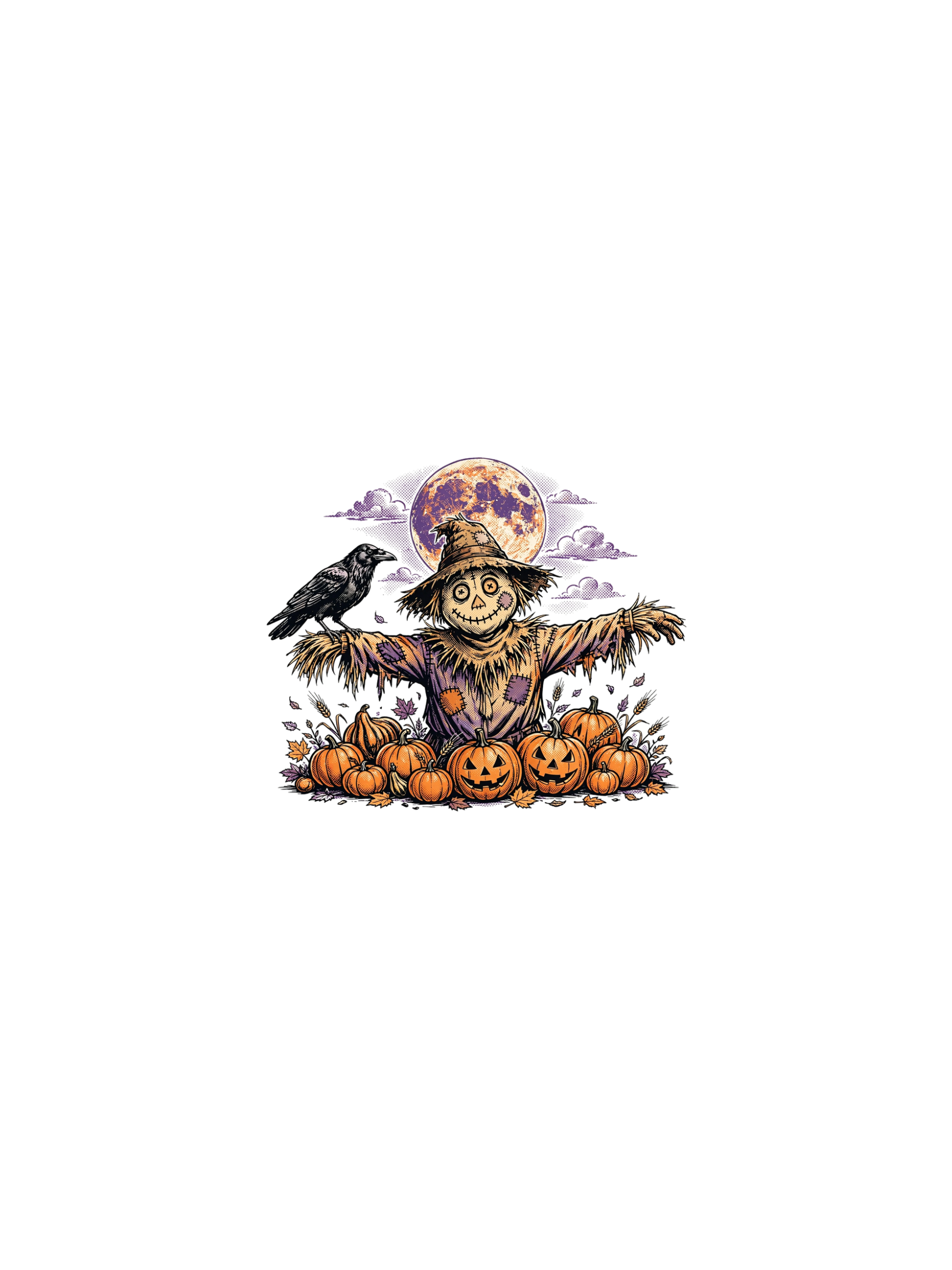 hp-chest-halloween-scarecrow on Unisex Staple T-Shirt — exact print artwork