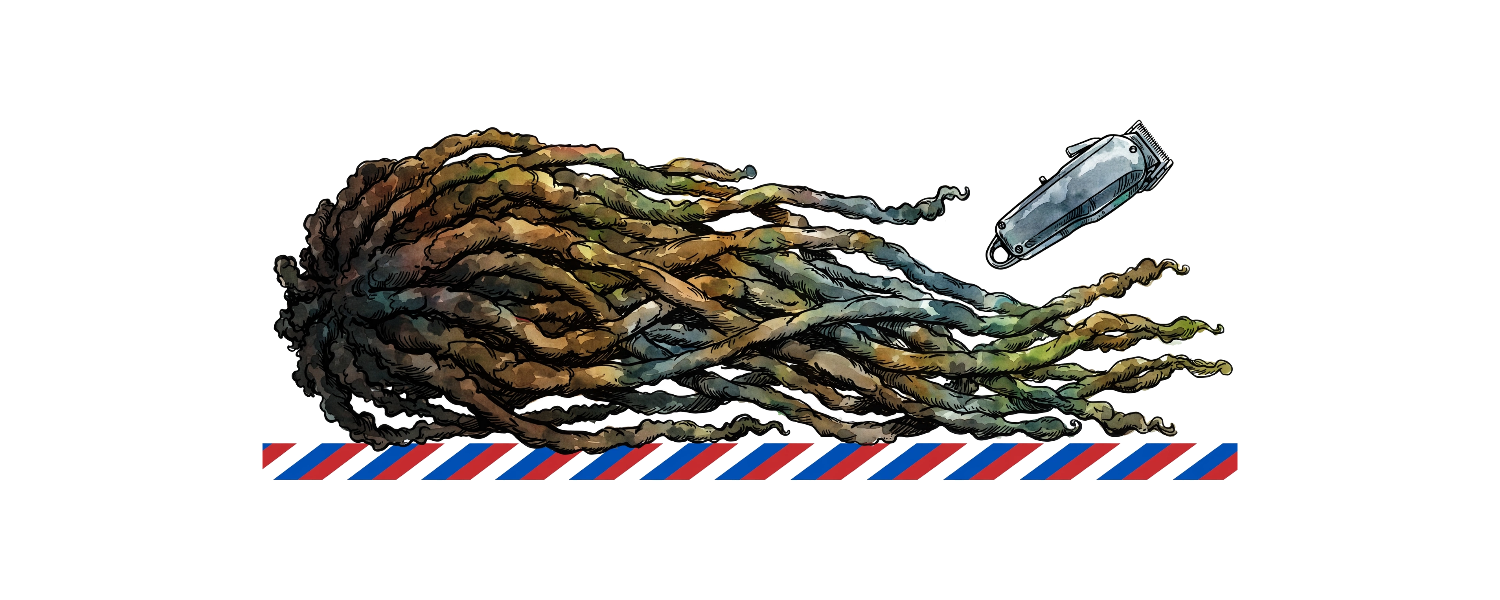 Dadhat Barber Locs Watercolor — exact print artwork
