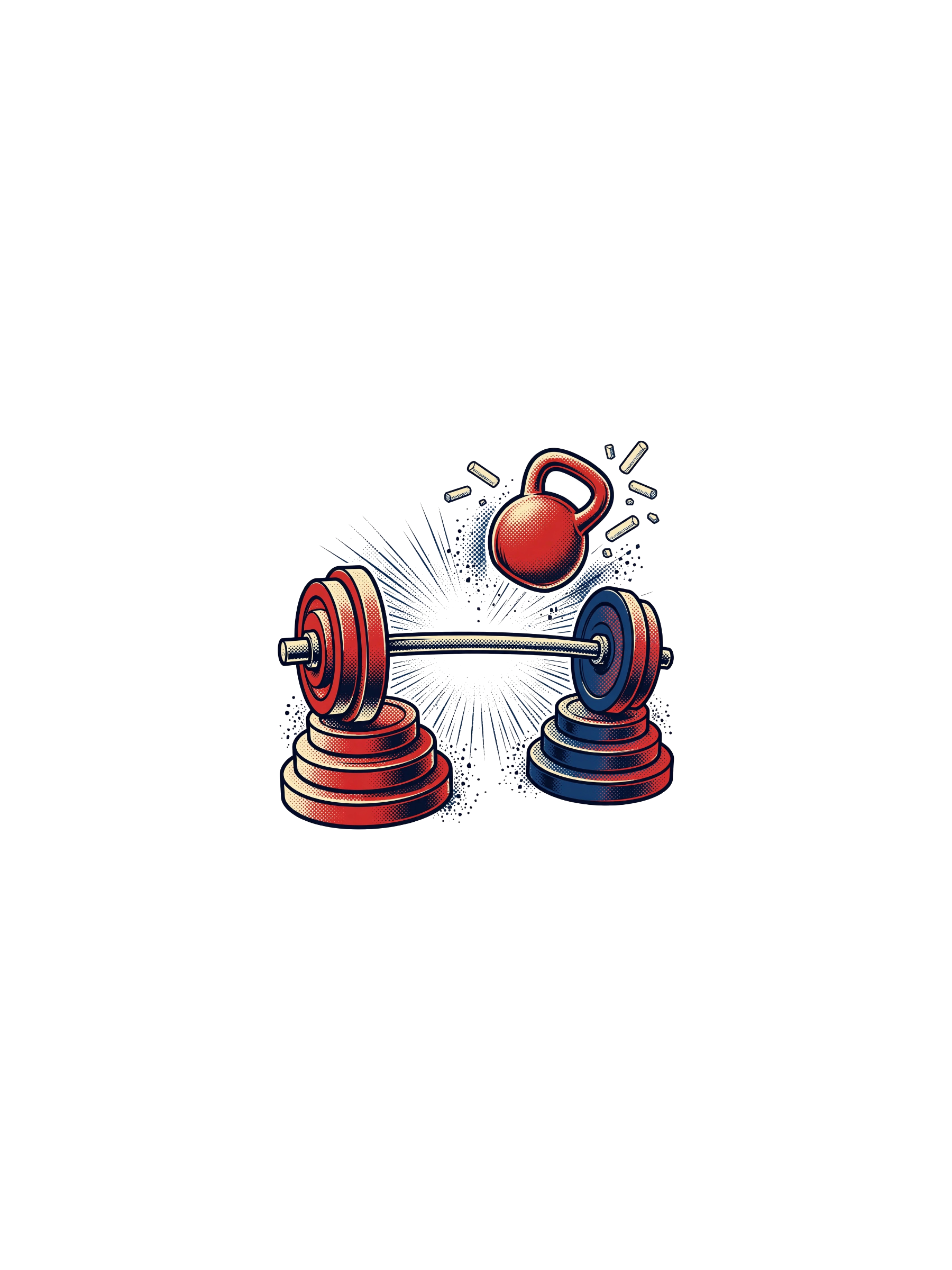 Barbell Halftone — exact print artwork