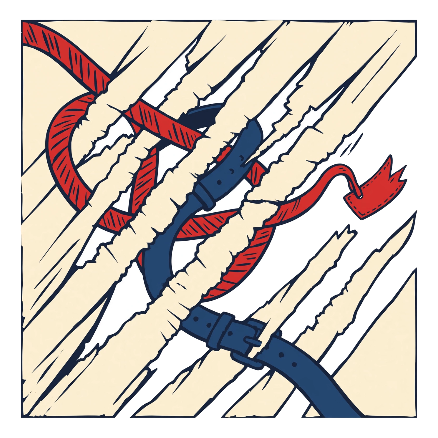 Leash Tear — exact print artwork