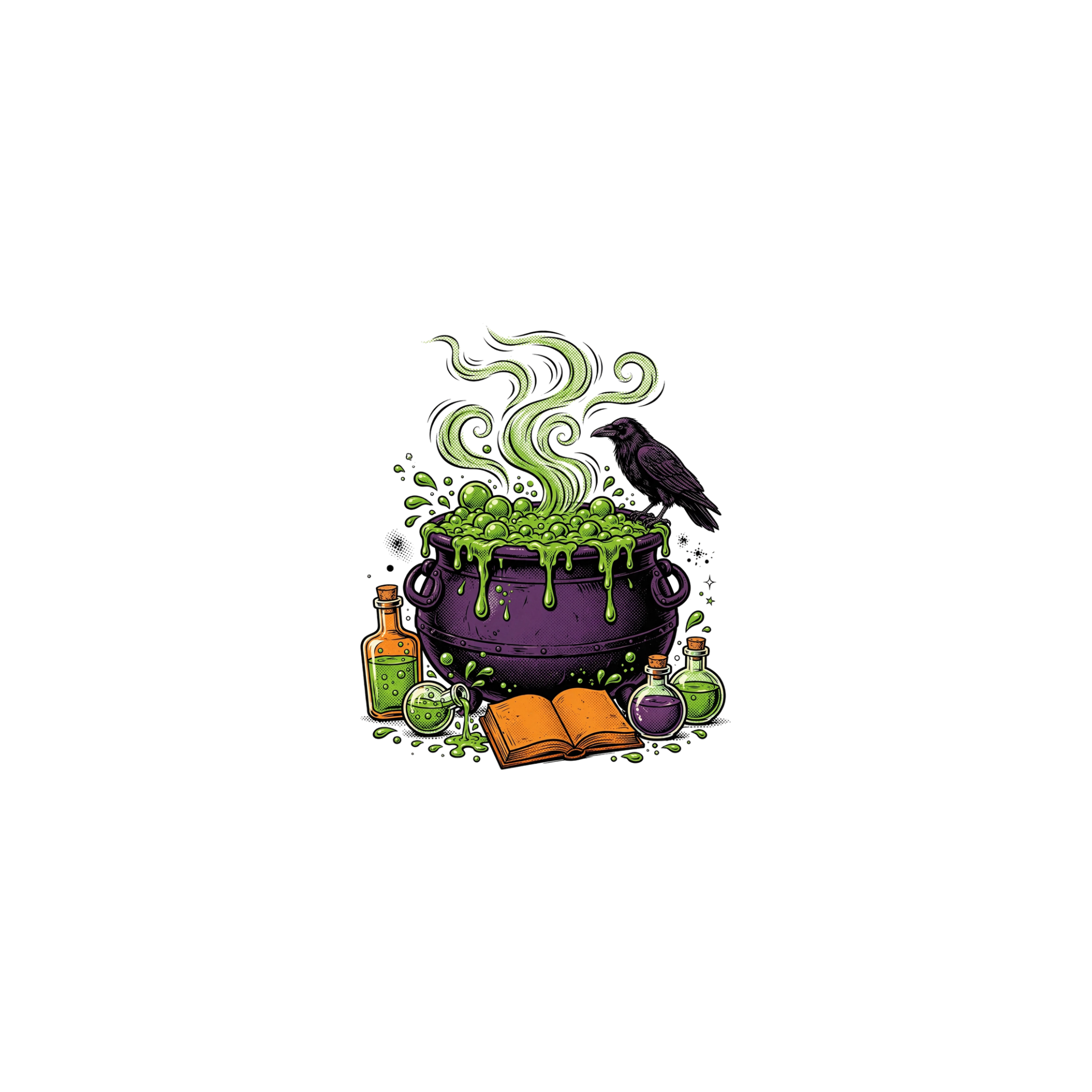hp-hoodie-halloween-cauldron on Unisex Heavy Blend Hoodie — exact print artwork