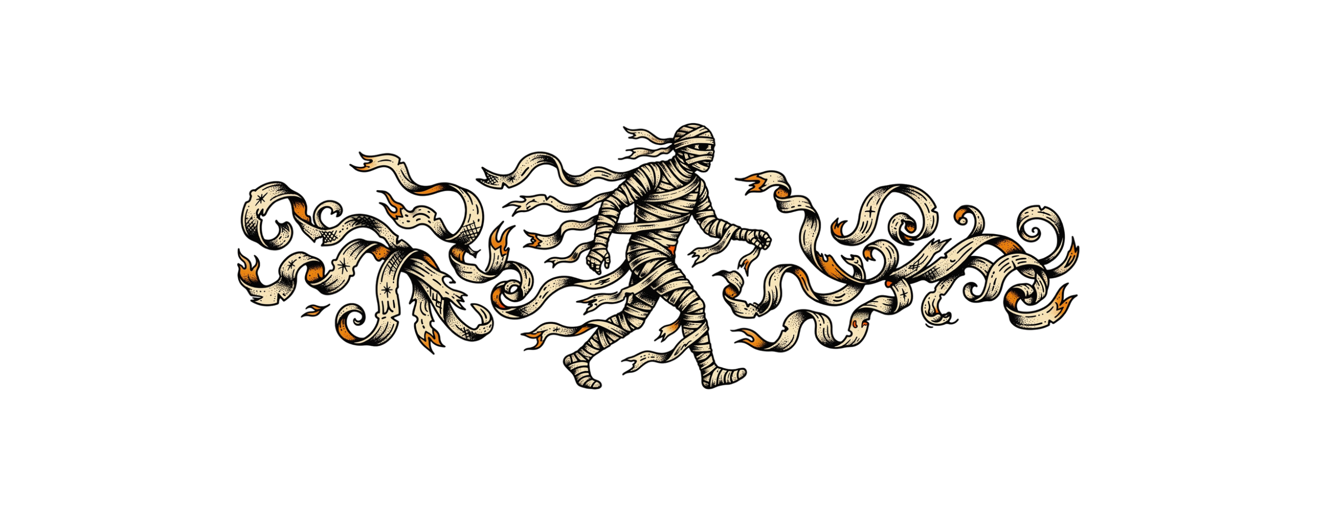 hp2-mug-gift-halloween-mummy-wrap on Black Glossy Mug — exact print artwork