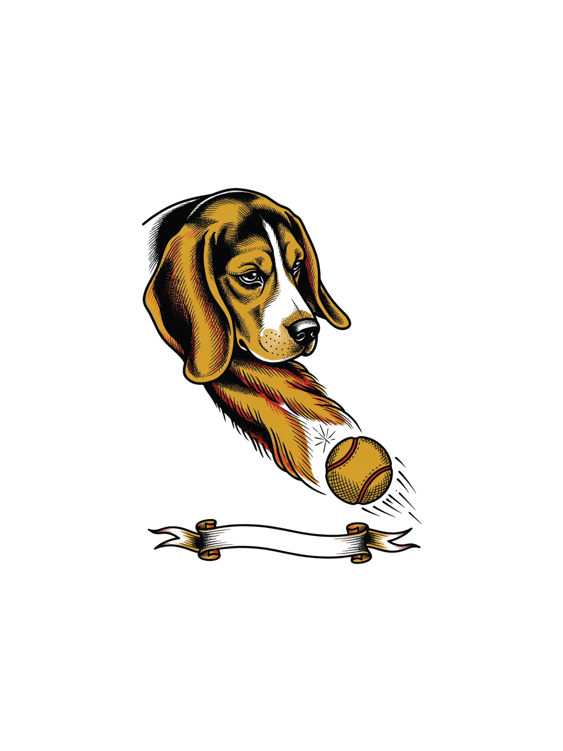 Beagle Tattooflash — exact print artwork