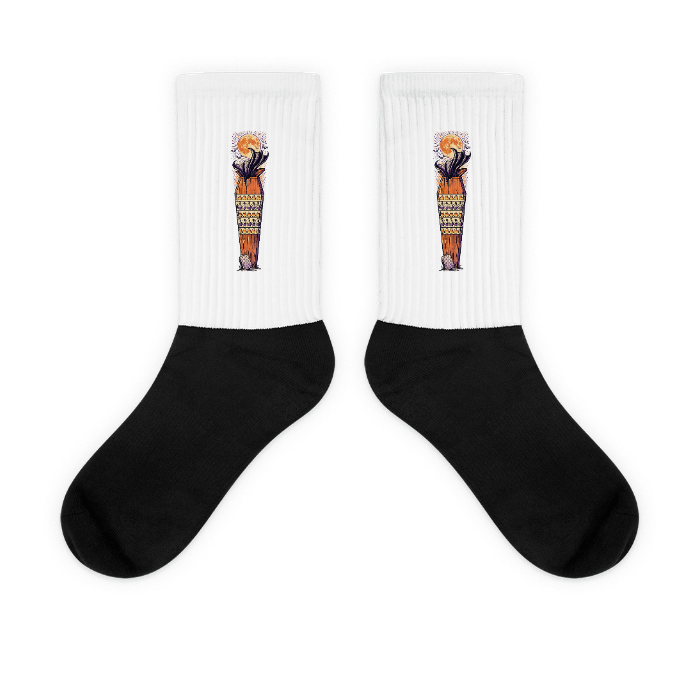 Halloween Coffin Halftone Socks — Default