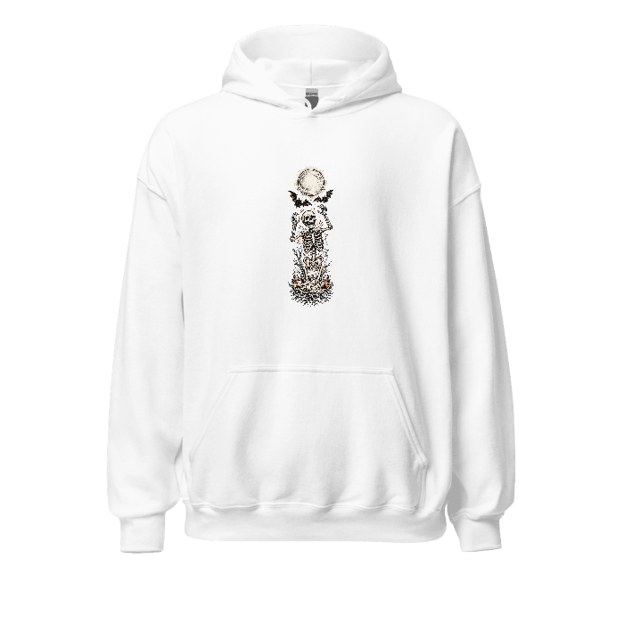 hp-sleeve-halloween-skeleton on Unisex Heavy Blend Hoodie — Front