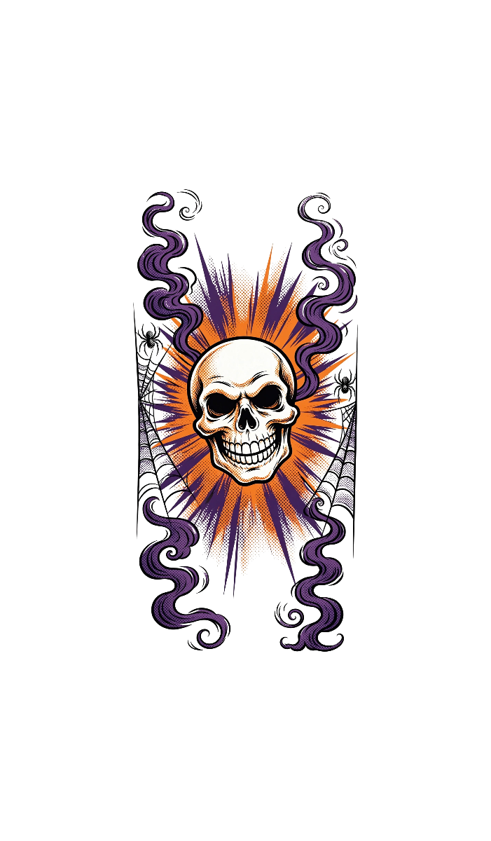 hp-socks-halloween-skull — exact print artwork
