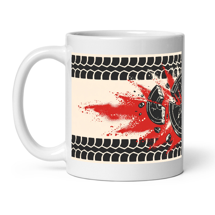 Full Stride on White Glossy Mug