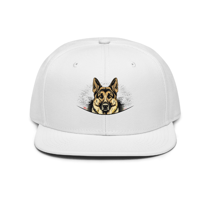 Shepherd Halftone Snapback — Front dtf hat