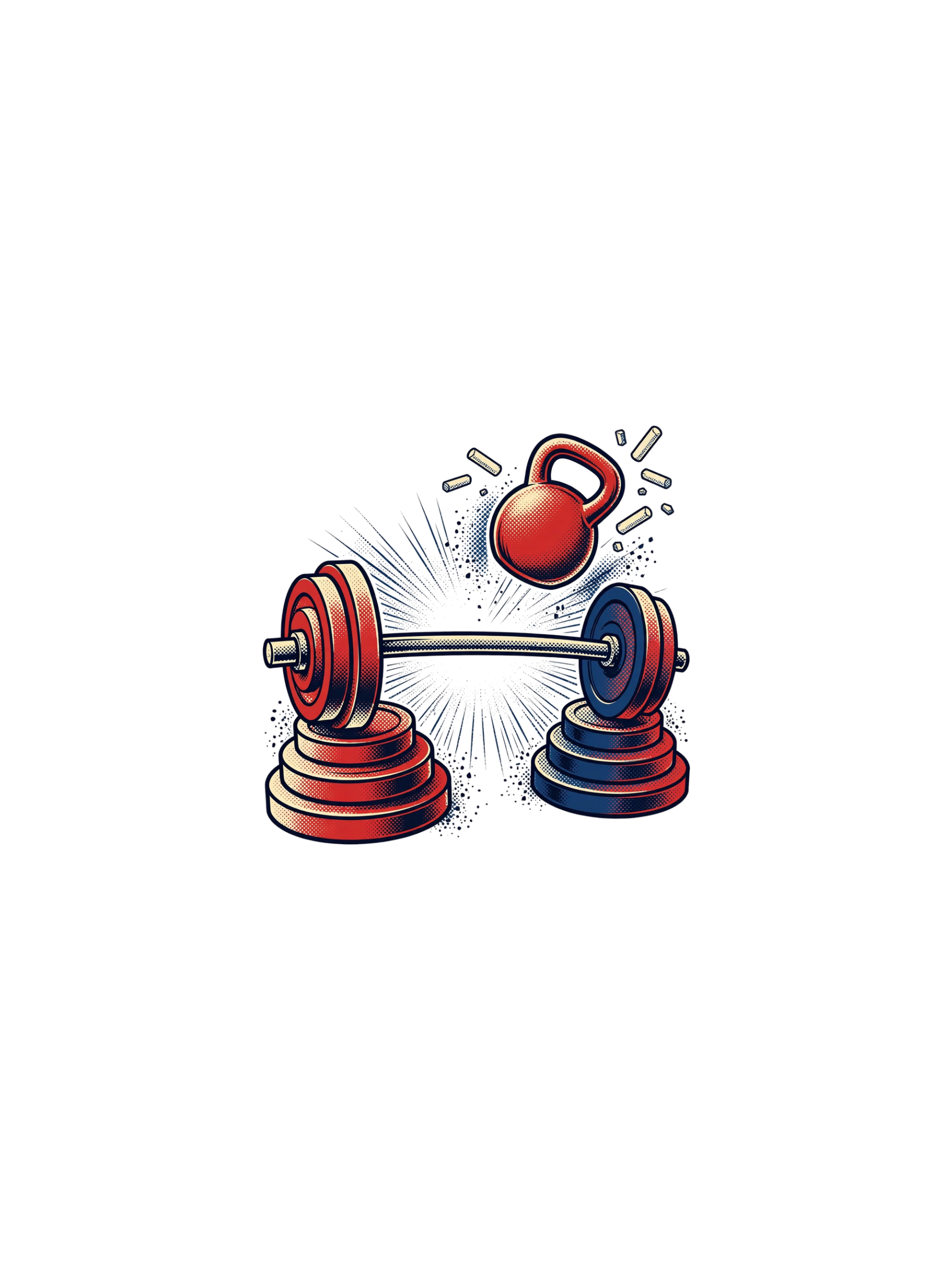Barbell Halftone — exact print artwork