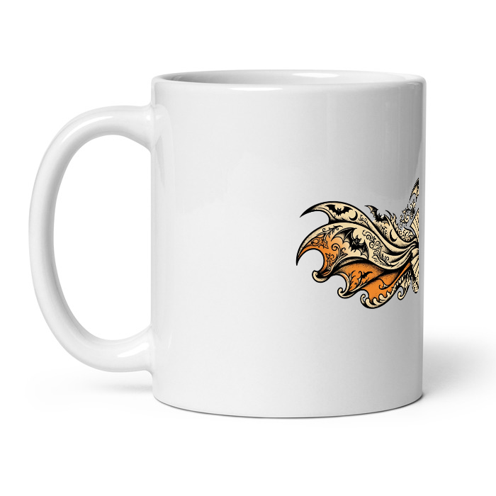 hp2-mug-gift-halloween-vampire-wrap on Black Glossy Mug — product photo
