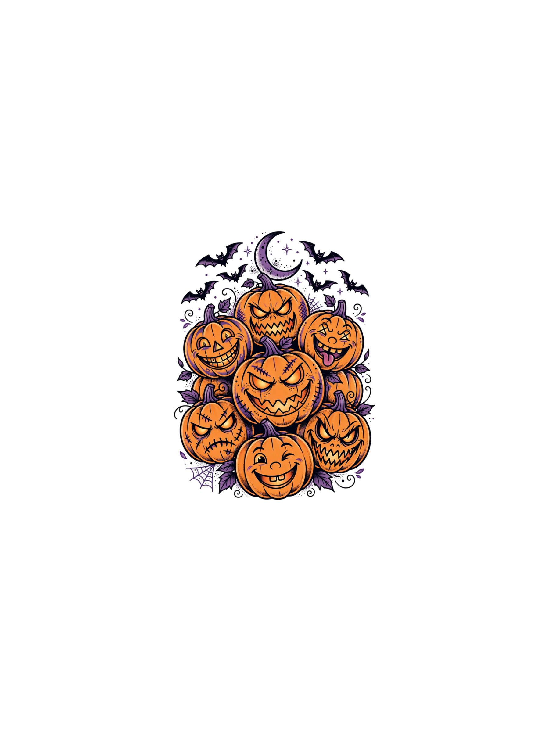 hp-chest-gift-halloween-pumpkins on Unisex Staple T-Shirt — exact print artwork