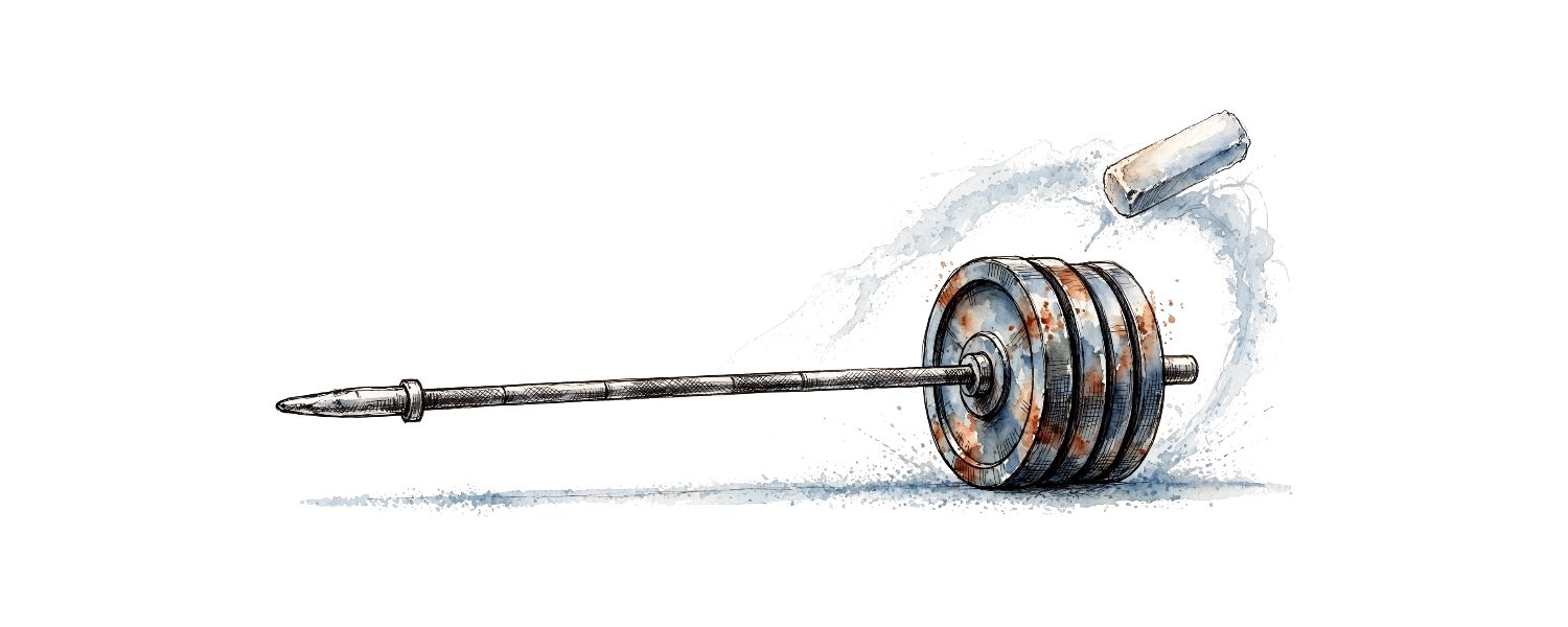 Watercolor Barbell — exact print artwork