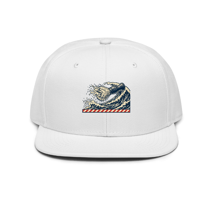 Brush Tide Snapback — Front dtf hat