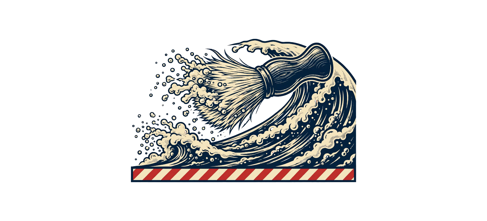 Brush Tide — exact print artwork