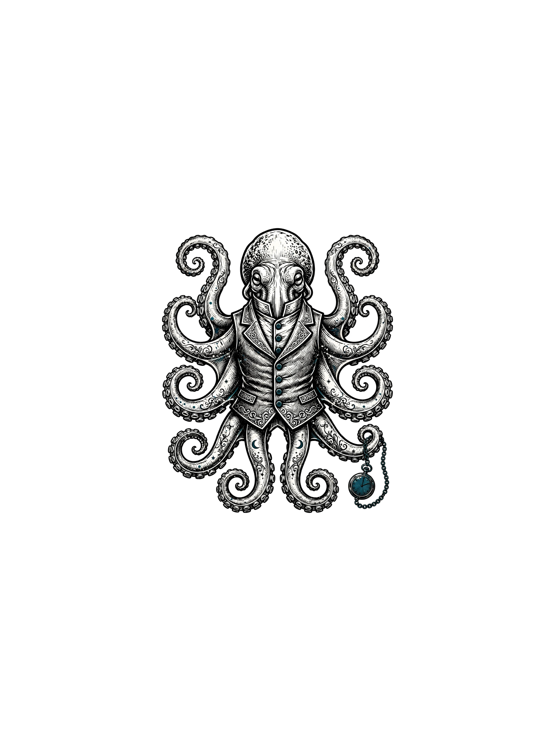 hp-octopus-waistcoat-longsleeve-woodcut — exact print artwork