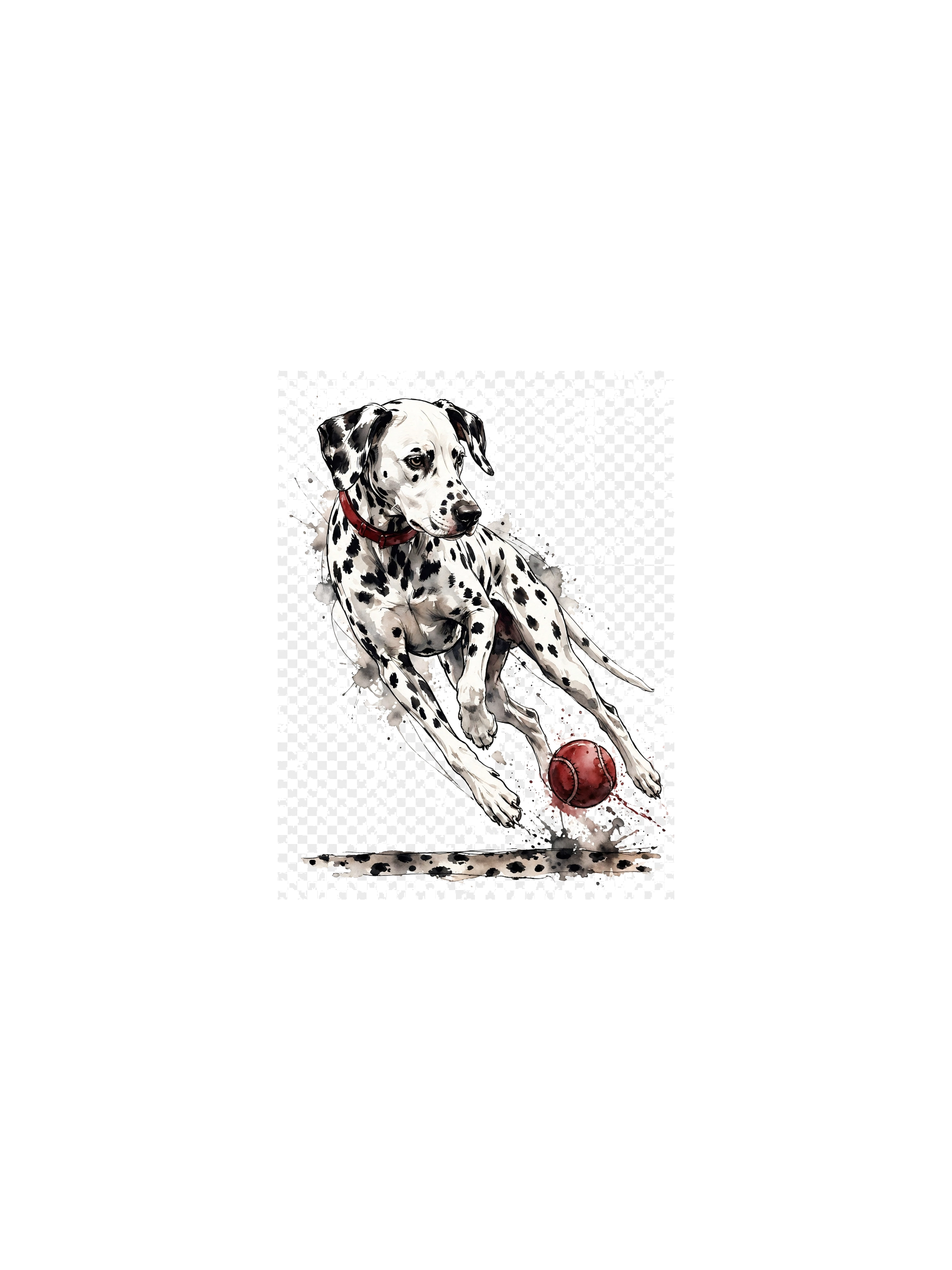 Sweatchest Pet Dalmatian Watercolor — exact print artwork