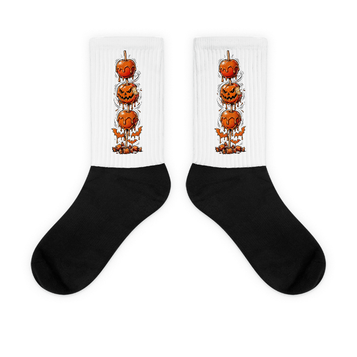 hp-socks-halloween-candyapple on Black Foot Sublimated Socks — Default