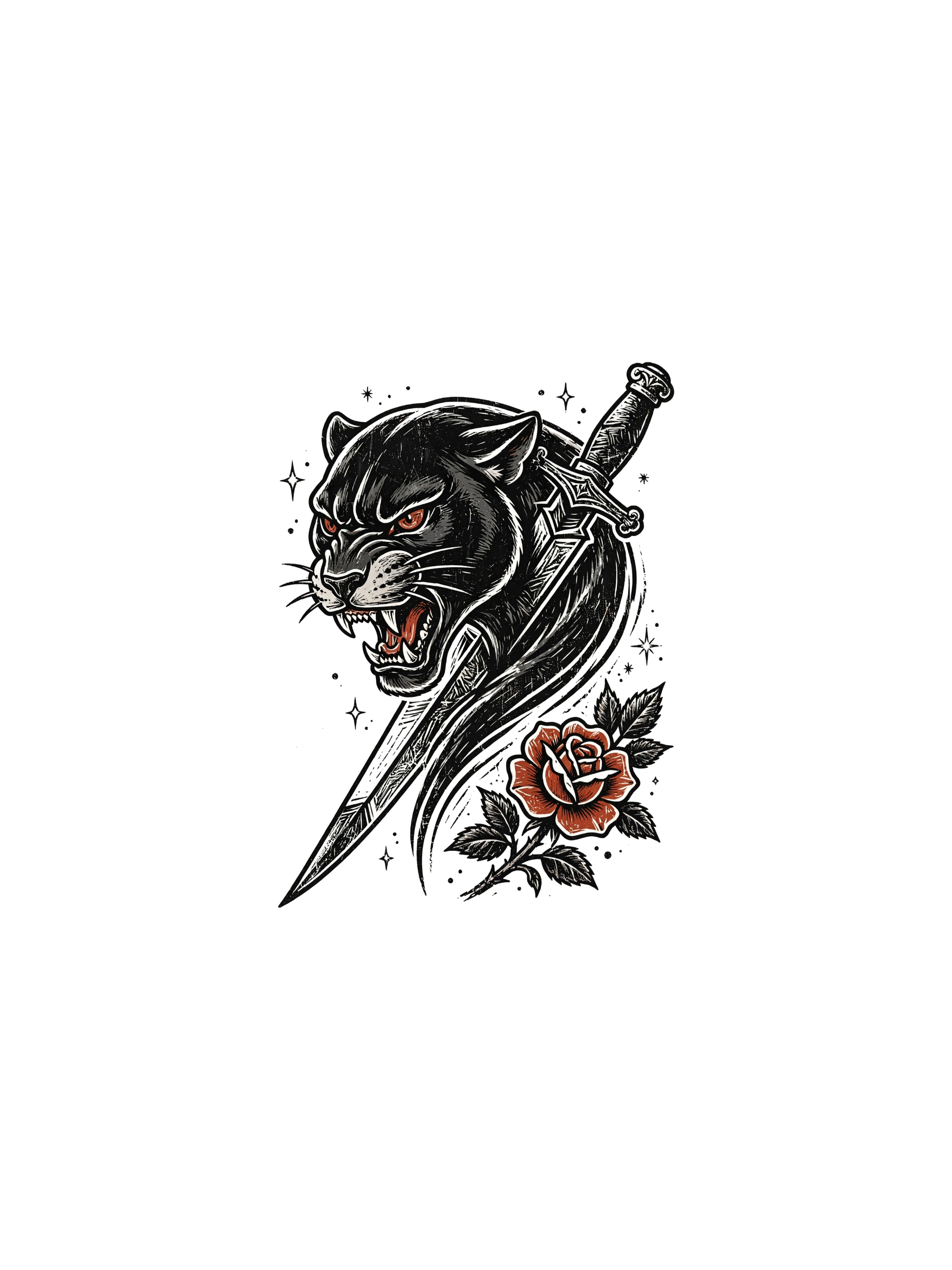 hp-sweatchest-fun-panther-tattoo-woodcut — exact print artwork