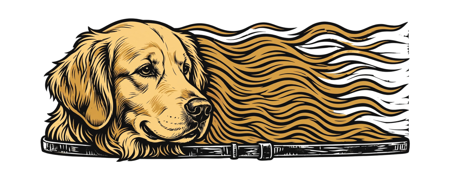 Dadhat Pet Retriever Woodcut — exact print artwork