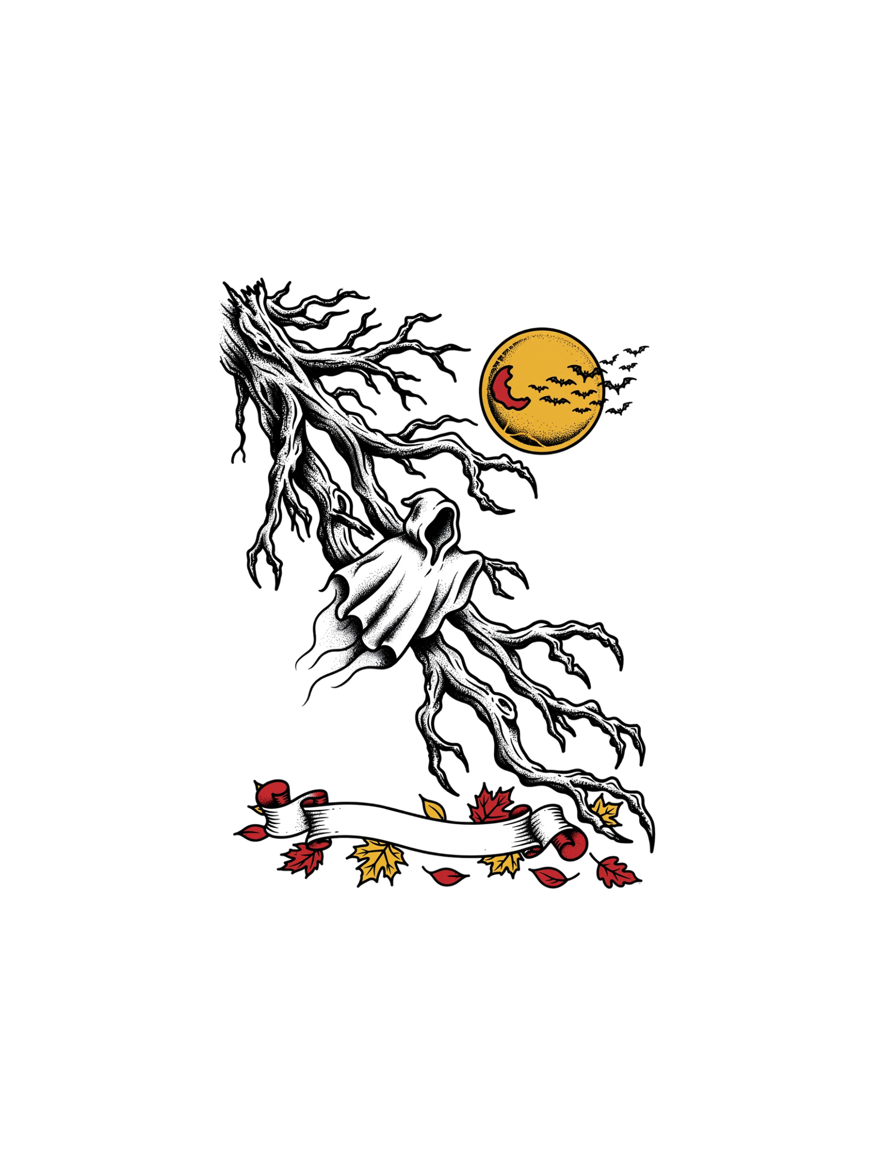 Halloween Hauntedforest Tattooflash — exact print artwork