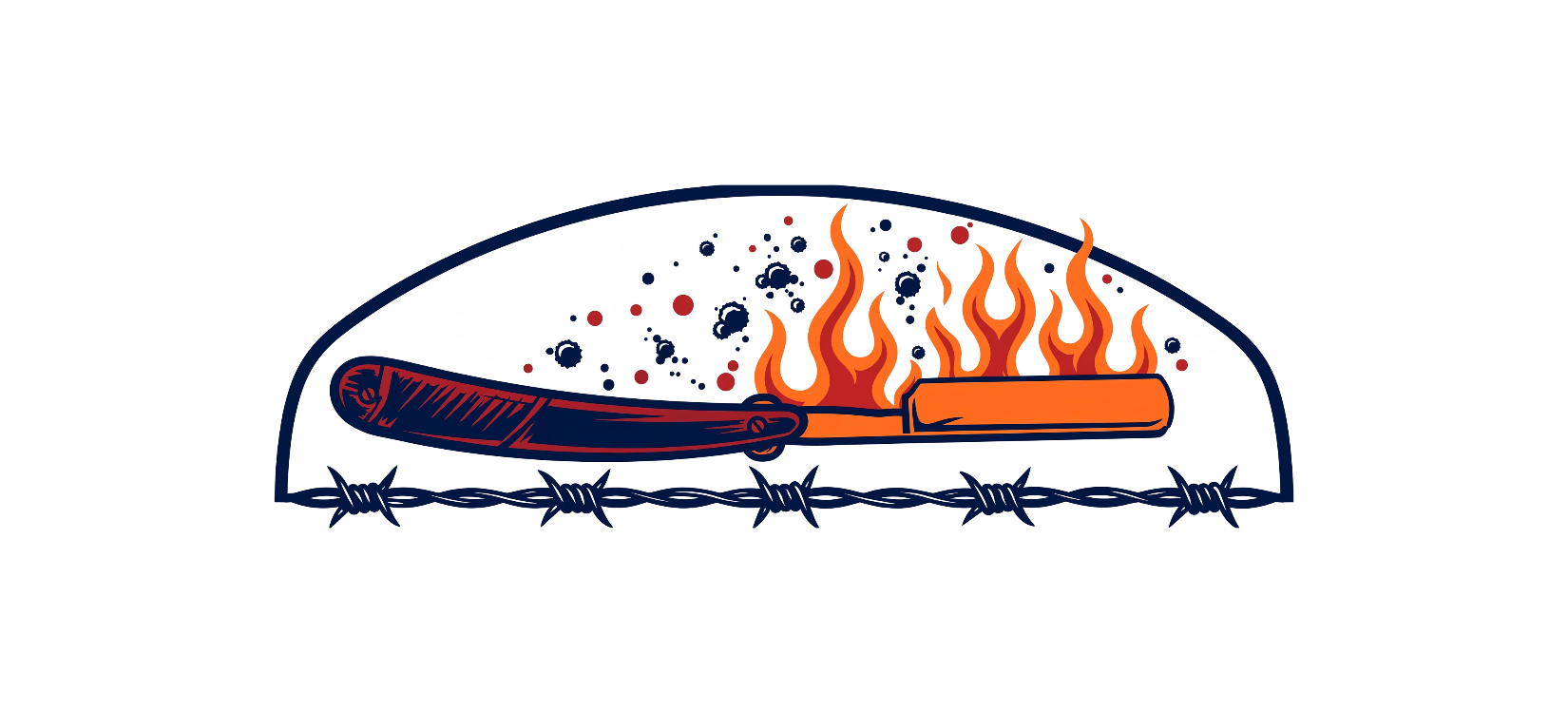 Barber Flame — exact print artwork