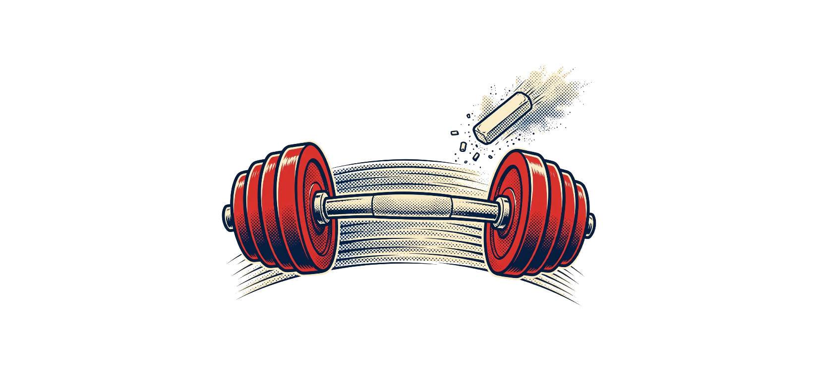 Dumbbell Halftone — exact print artwork