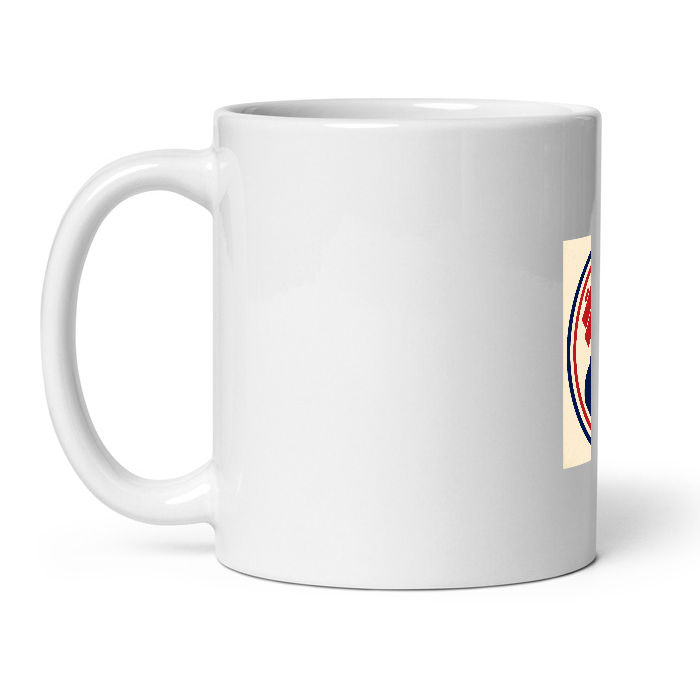 Forged Iron on White Glossy Mug