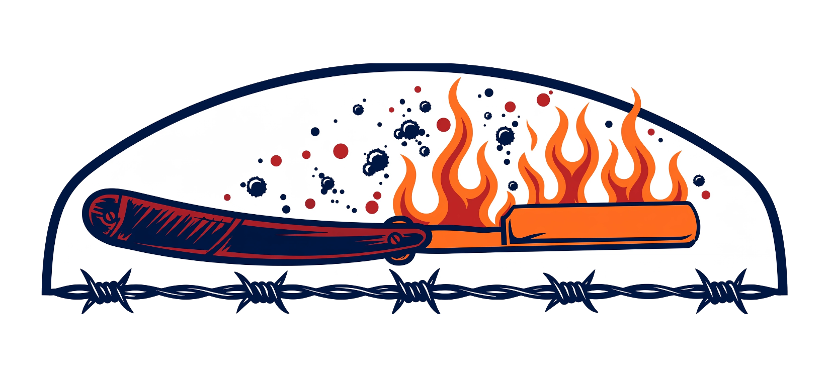 Barber Flame — exact print artwork