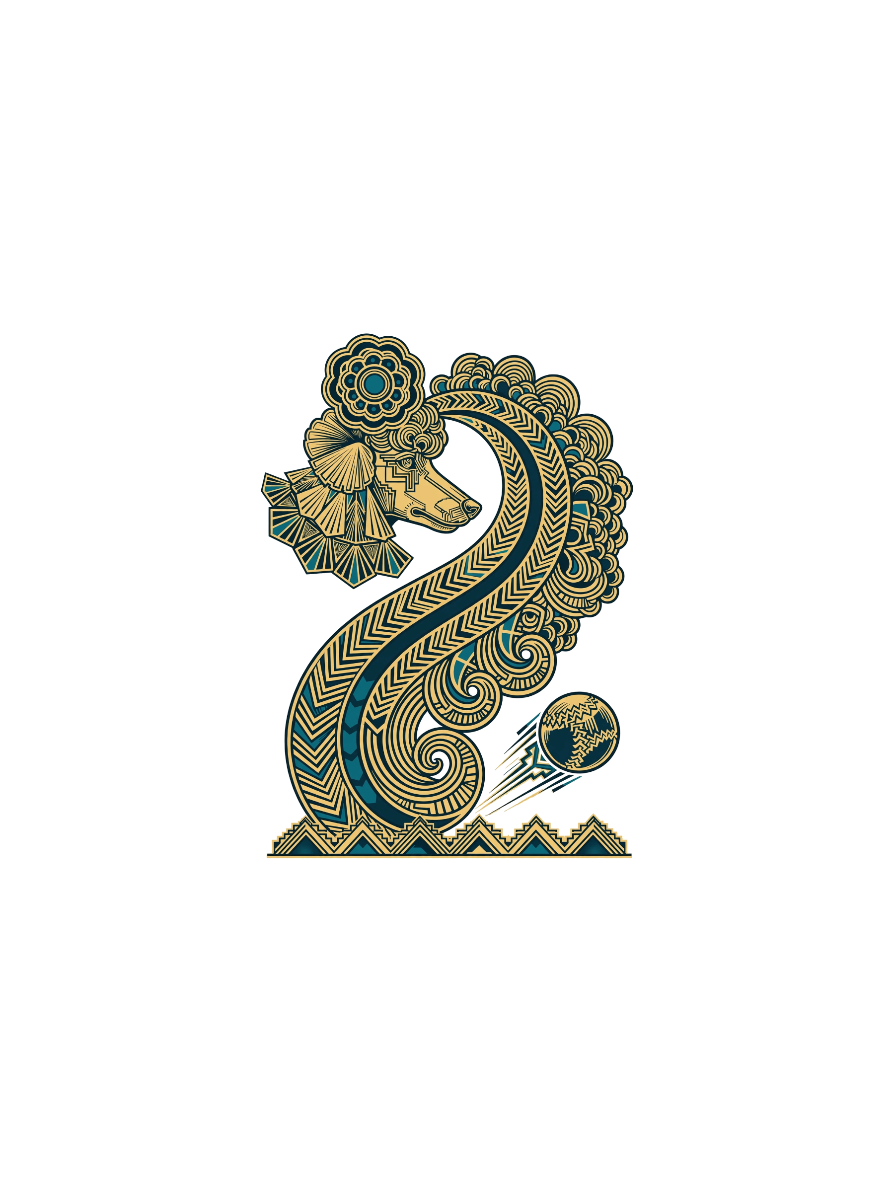 Longchest Pet Poodle Deco — exact print artwork