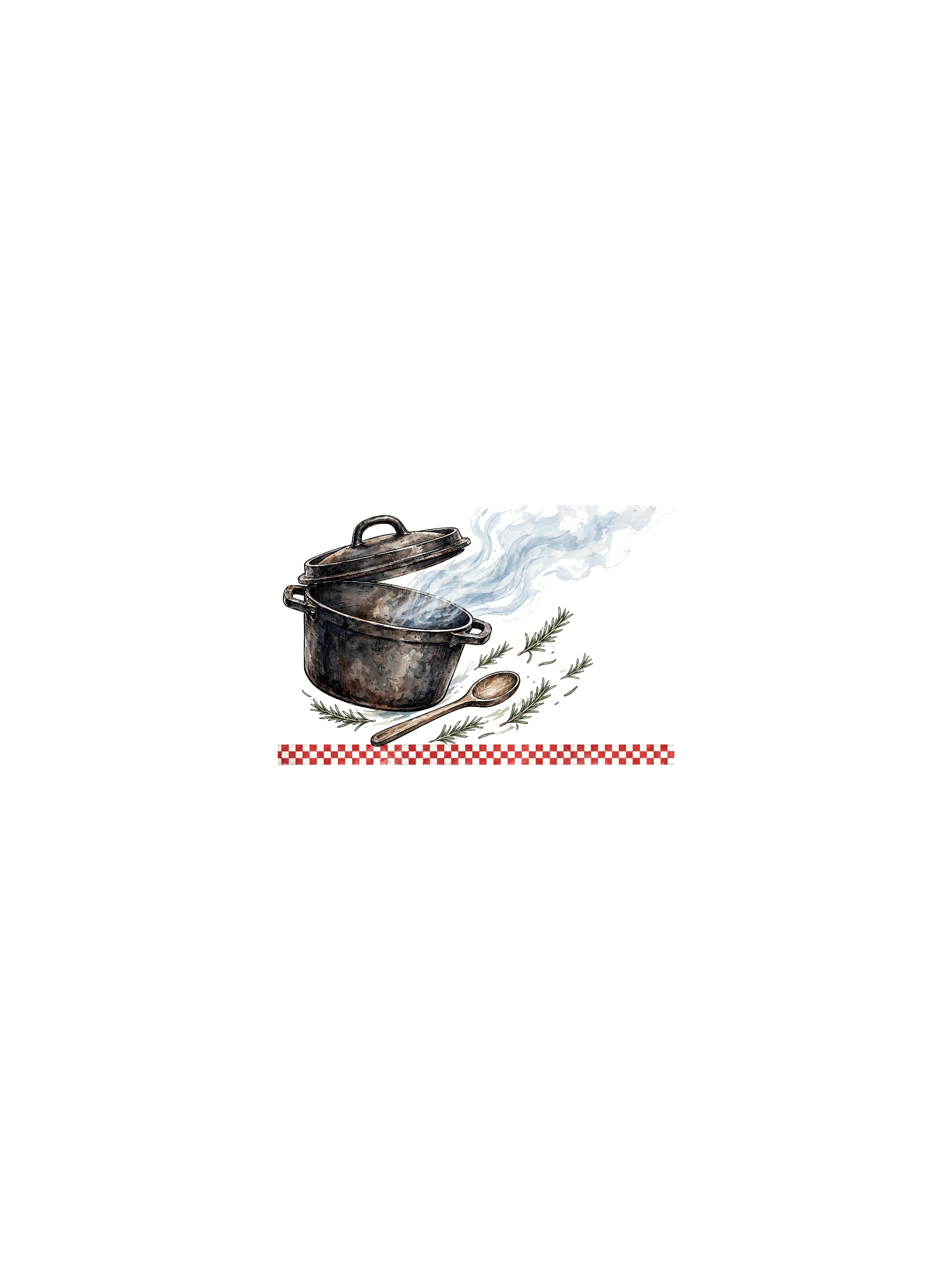 Watercolor Stockpot — exact print artwork