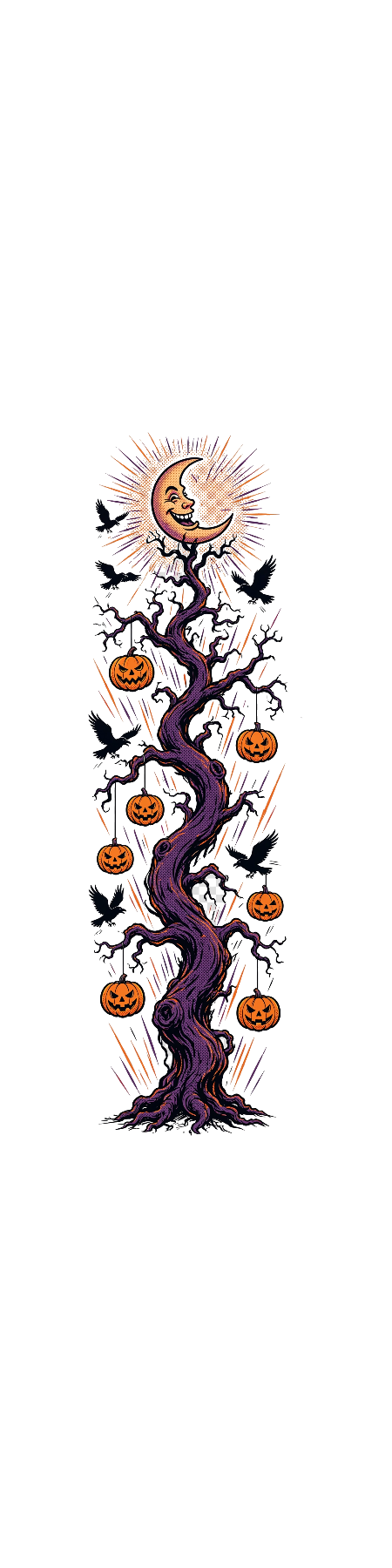 hp-sleeve-halloween-hauntedtree — exact print artwork