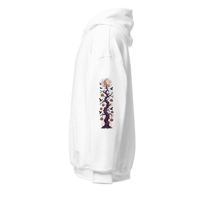 hp-sleeve-halloween-hauntedtree on Unisex Heavy Blend Hoodie — Sleeve left