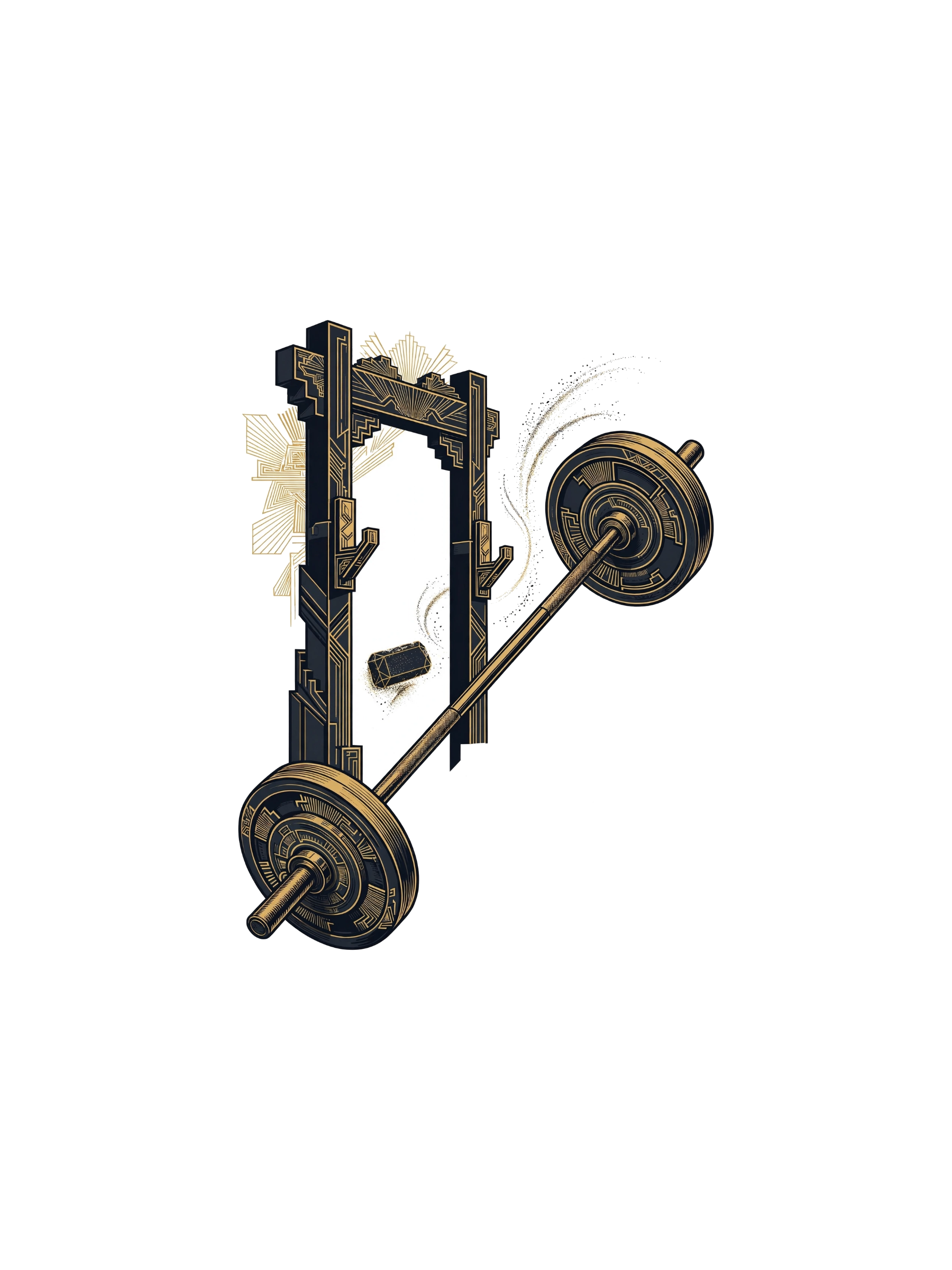 Hoodie2back Gym Rack Deco — exact print artwork
