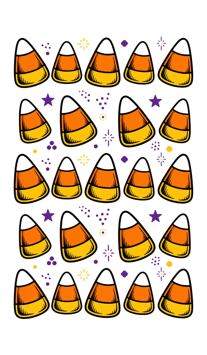 hp-socks-gift-halloween-candycorn on Black Foot Sublimated Socks — exact print artwork