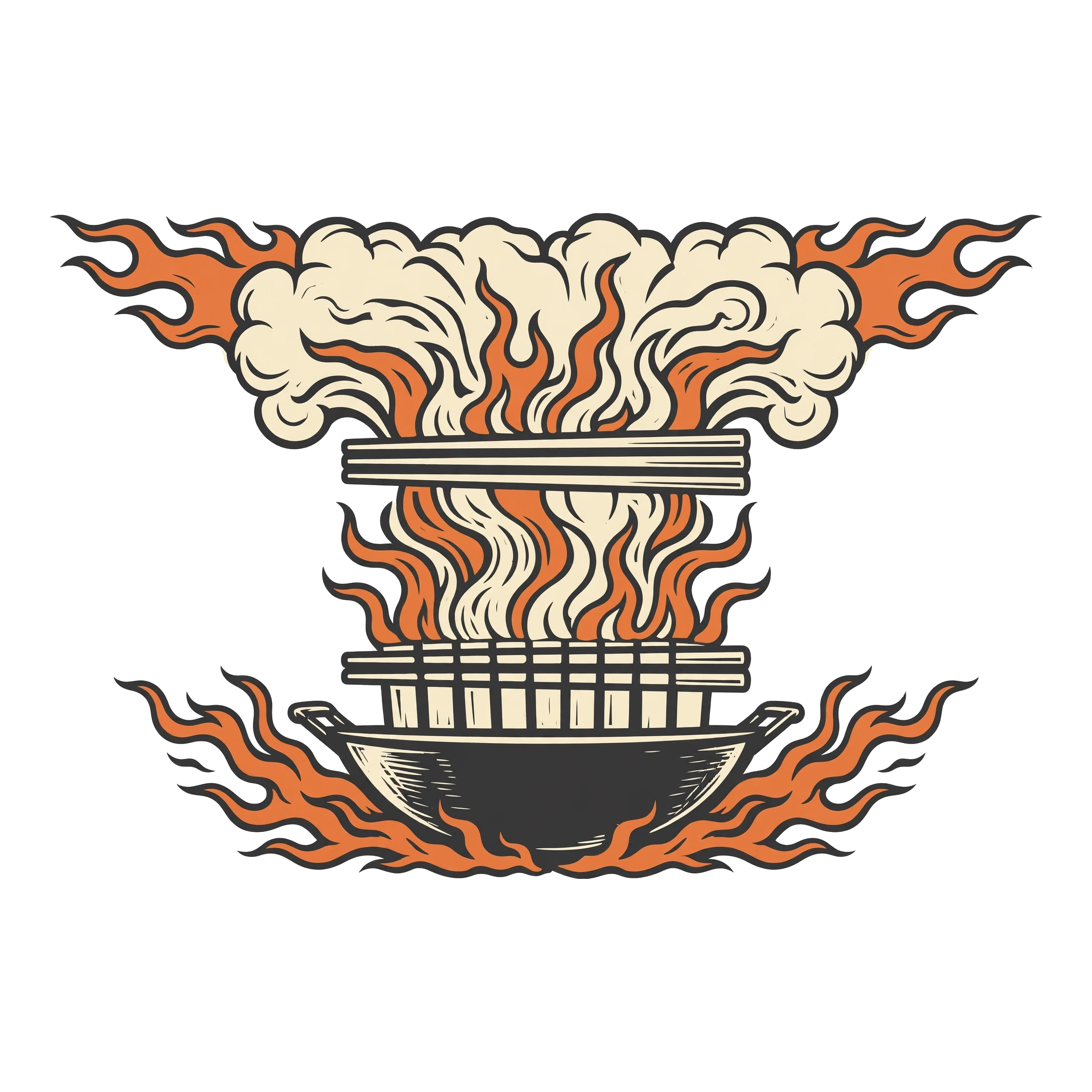 Flame Rise — exact print artwork