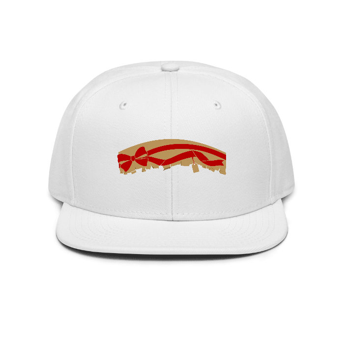 Bow Low Snapback — Front dtf hat
