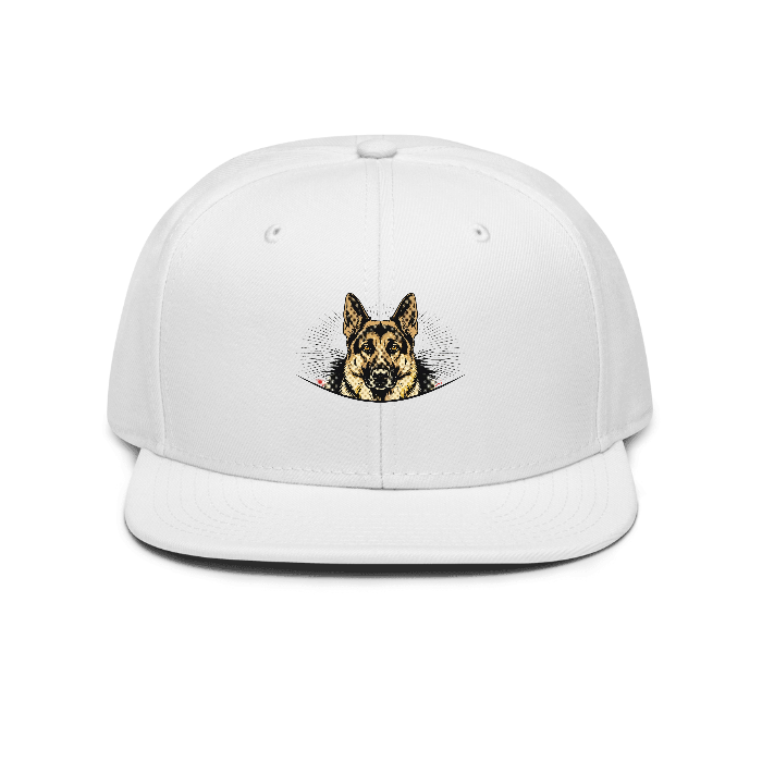 Shepherd Halftone Snapback — Front dtf hat