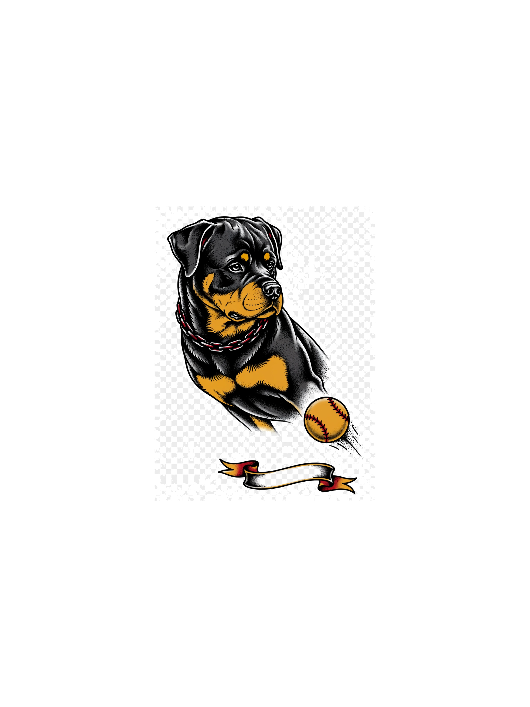Rottweiler Tattooflash — exact print artwork